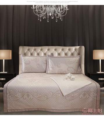 優質家紡推薦 2017新品紫丁香600d可水洗加厚粗冰絲席涼席三件套